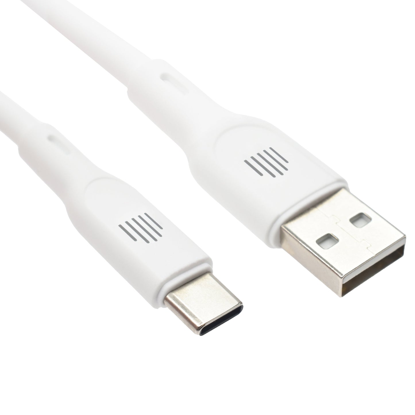Dviced kabel USB-A na USB-C silicone 1,25 m - bela