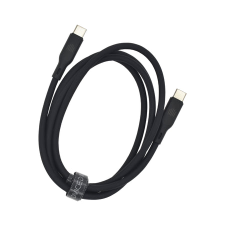 Dviced kabel USB-C na USB-C silicone 1,25 m - črna