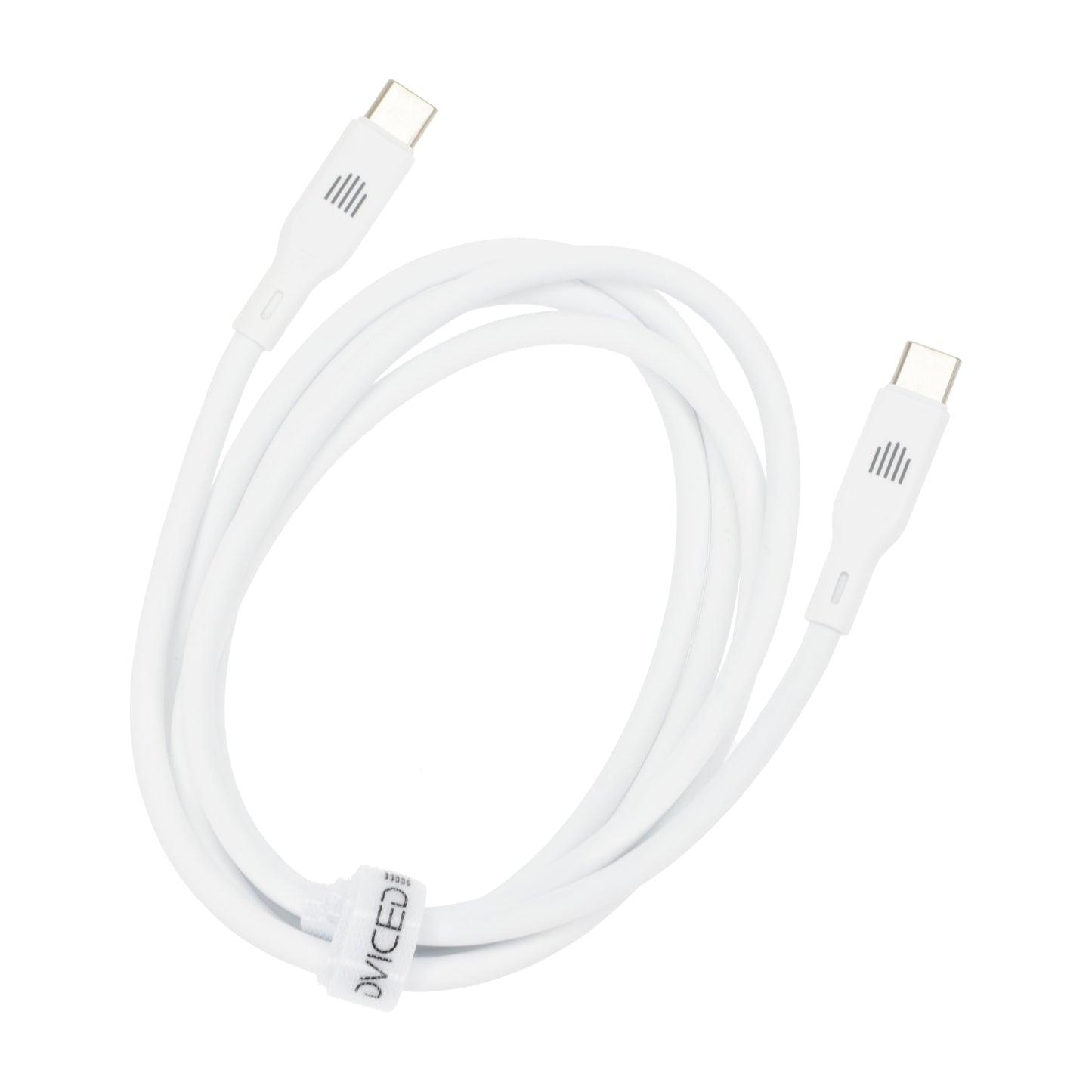 Dviced kabel USB-C na USB-C silicone 1,25 m - bela
