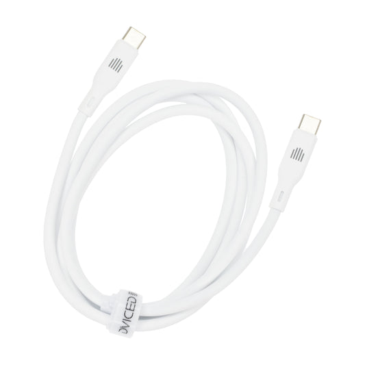 Dviced kabel USB-C na USB-C silicone 1,25 m - bela