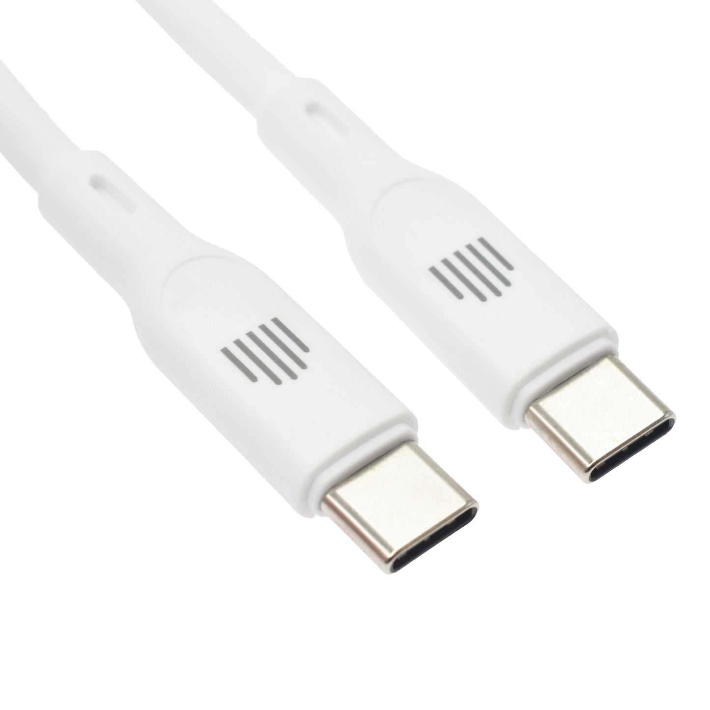 Dviced kabel USB-C na USB-C silicone 1,25 m - bela