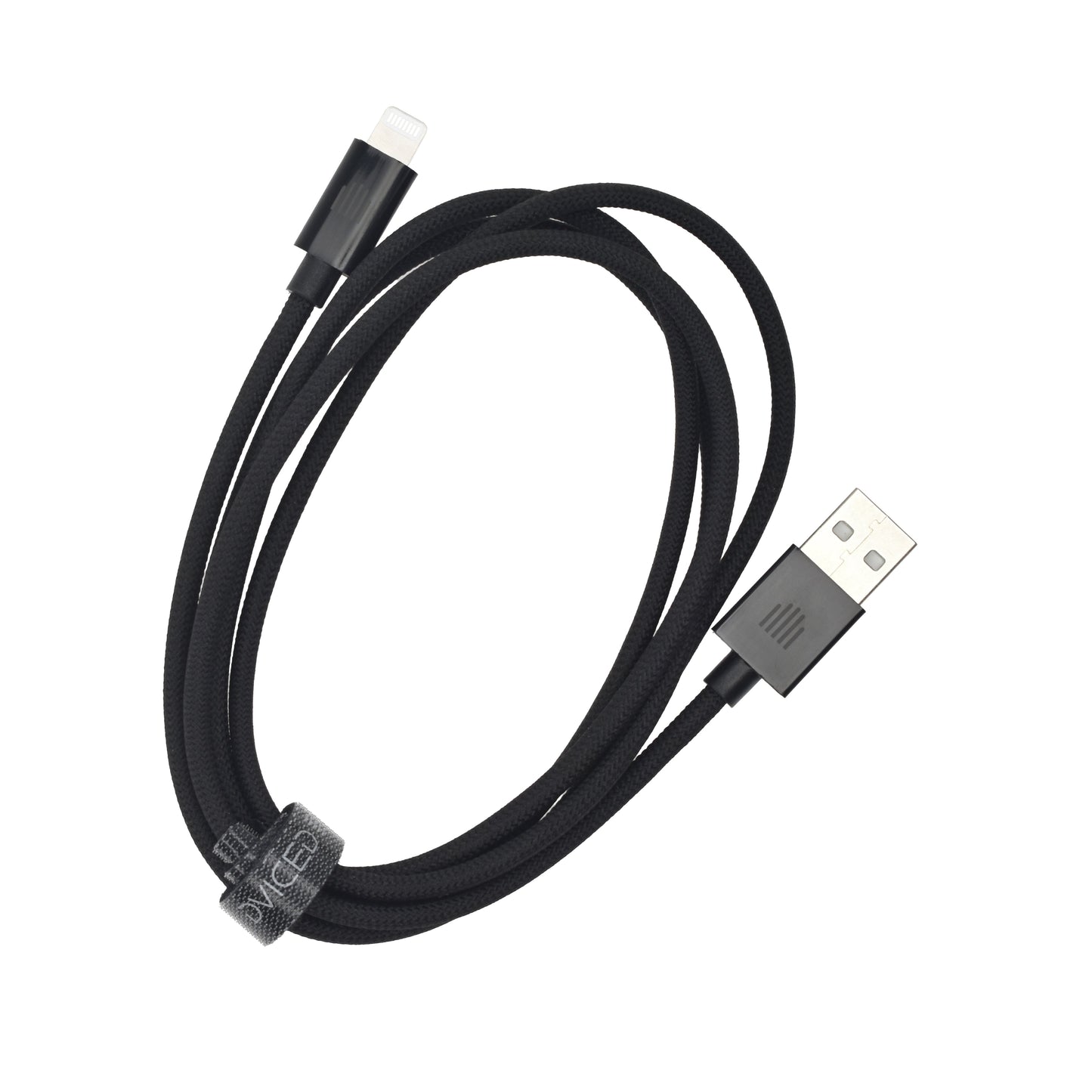Dviced kabel USB-A na Lightning Nylon Textile 1,25 m - črna
