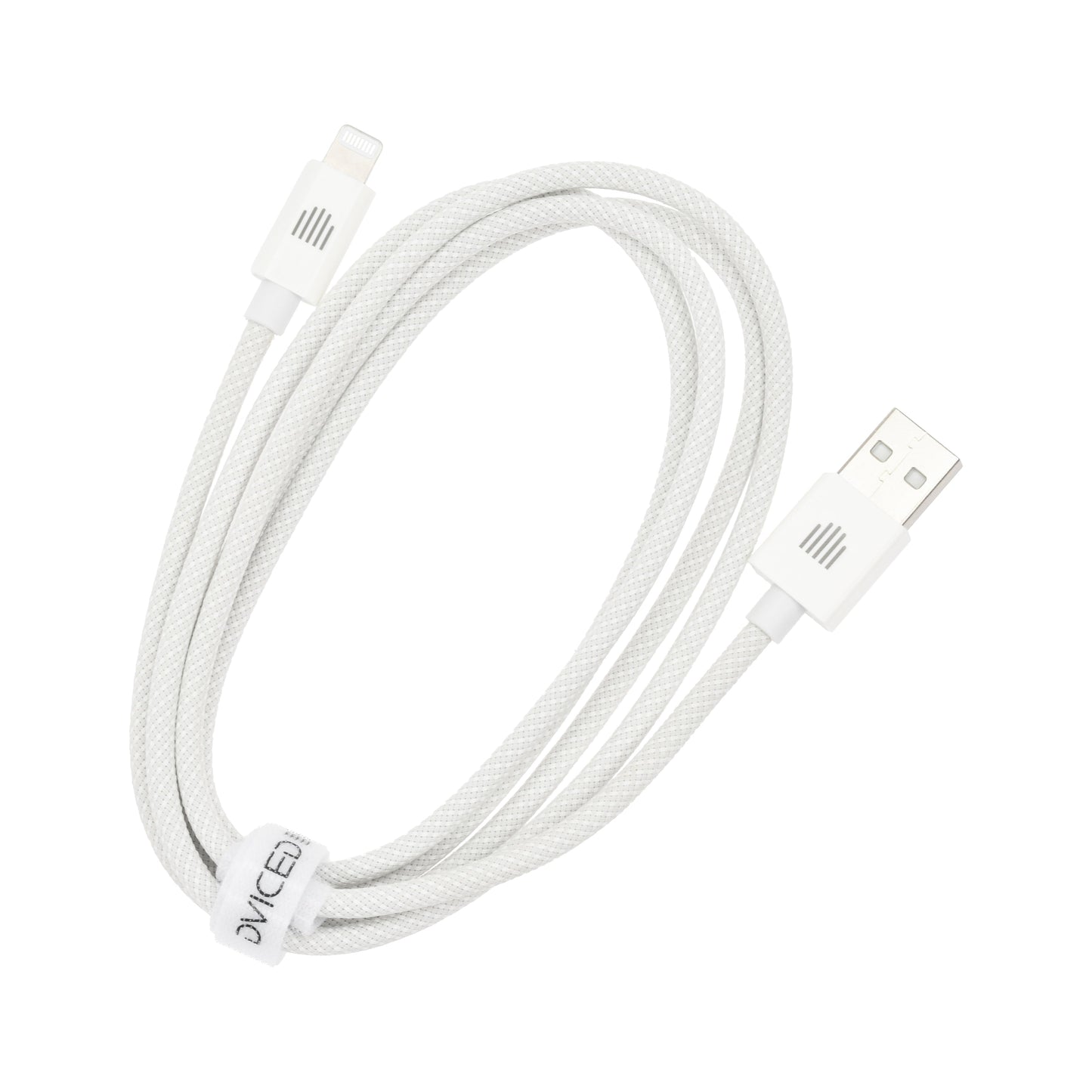 Dviced kabel USB-A na Lightning Nylon Textile 1,25 m - bela