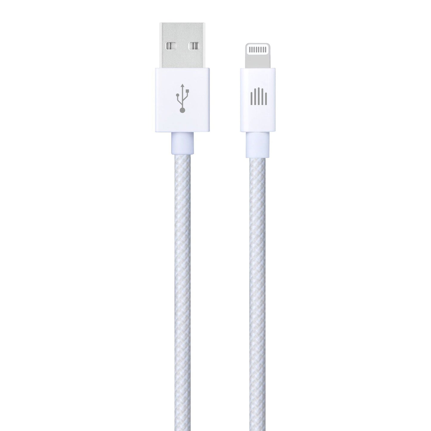 Dviced kabel USB-A na Lightning Nylon Textile 1,25 m - bela