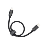 Dviced kabel USB-C na Lightning Nylon Textile 0,25 m - črna