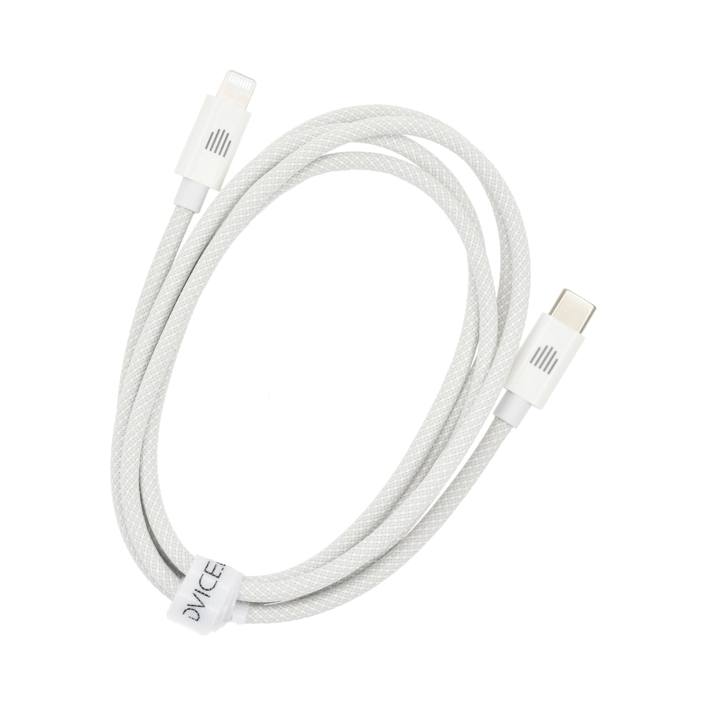 Dviced kabel USB-C na Lightning Nylon Textile 1,25 m - bela