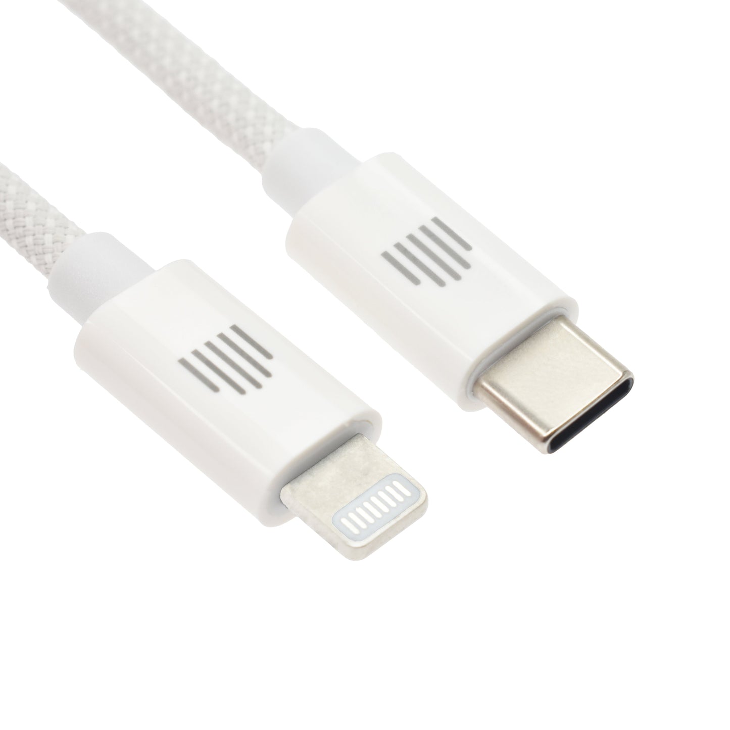 Dviced kabel USB-C na Lightning Nylon Textile 1,25 m - bela