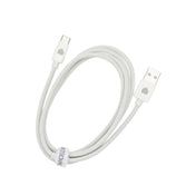 Dviced kabel USB-A na USB-C Nylon Textile 1,25 m - bela