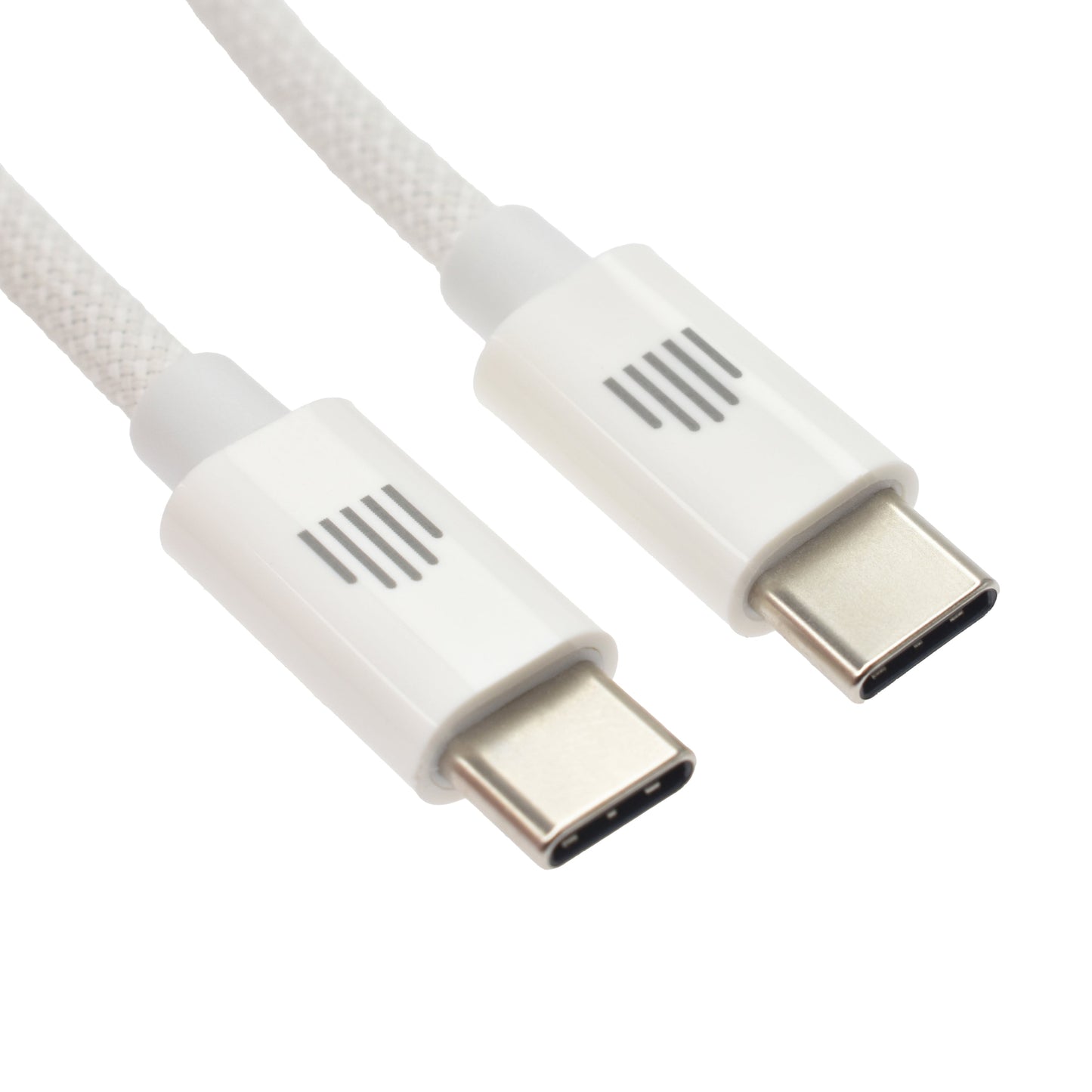Dviced kabel USB-C na USB-C Nylon Textile 1,25 m - bela