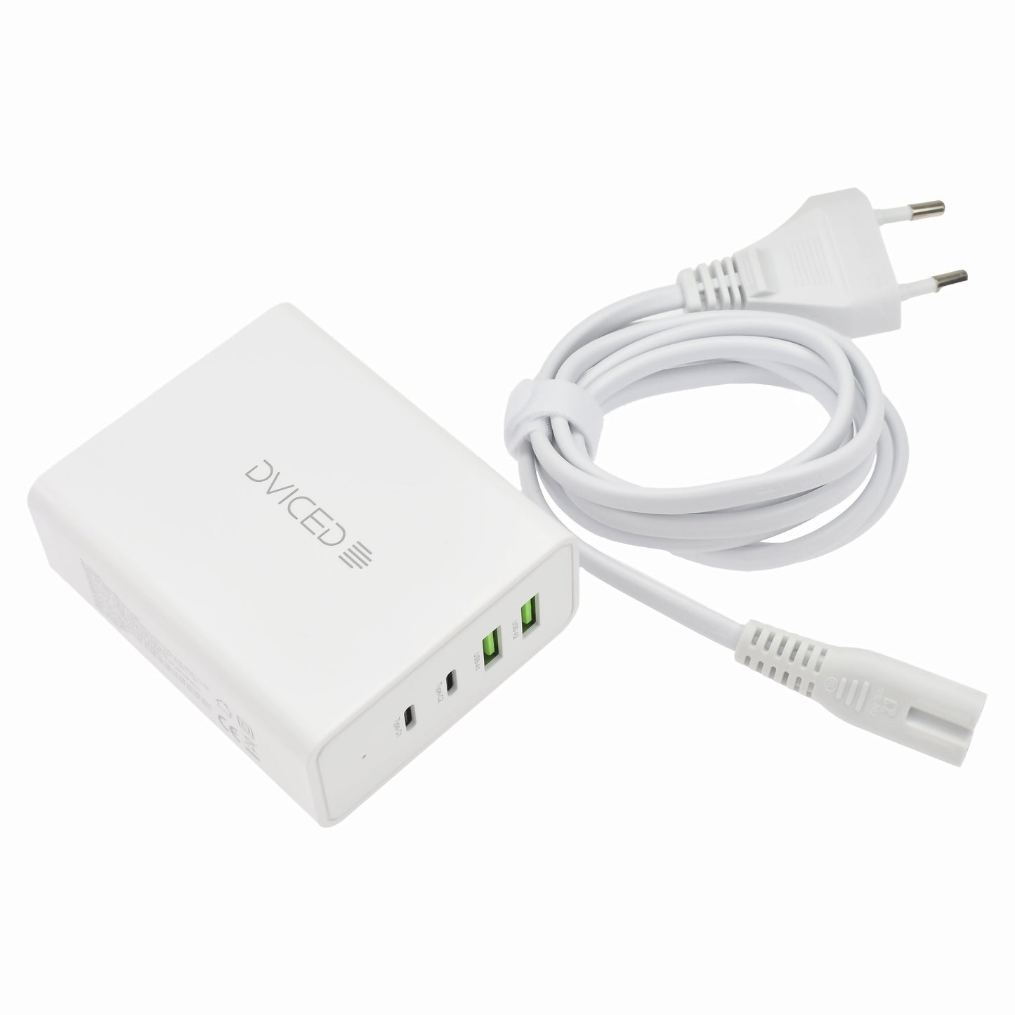 Dviced namizni polnilnik 100 W GaN 2C2A EU - bela