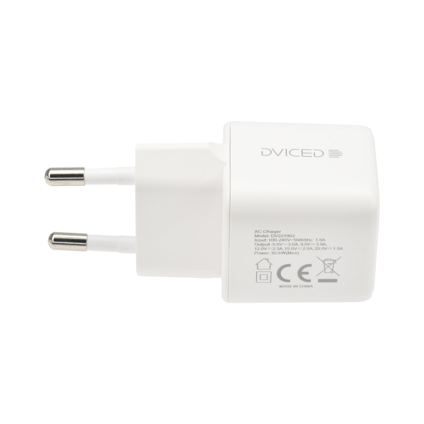 Dviced polnilnik 30 W GaN C EU - bela
