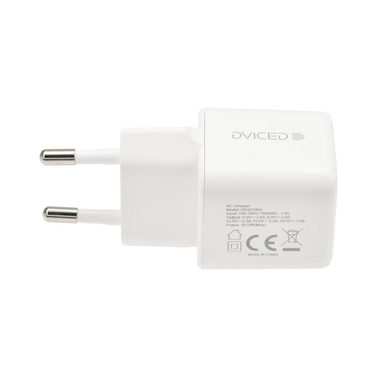 Dviced polnilnik 30 W GaN C EU - bela