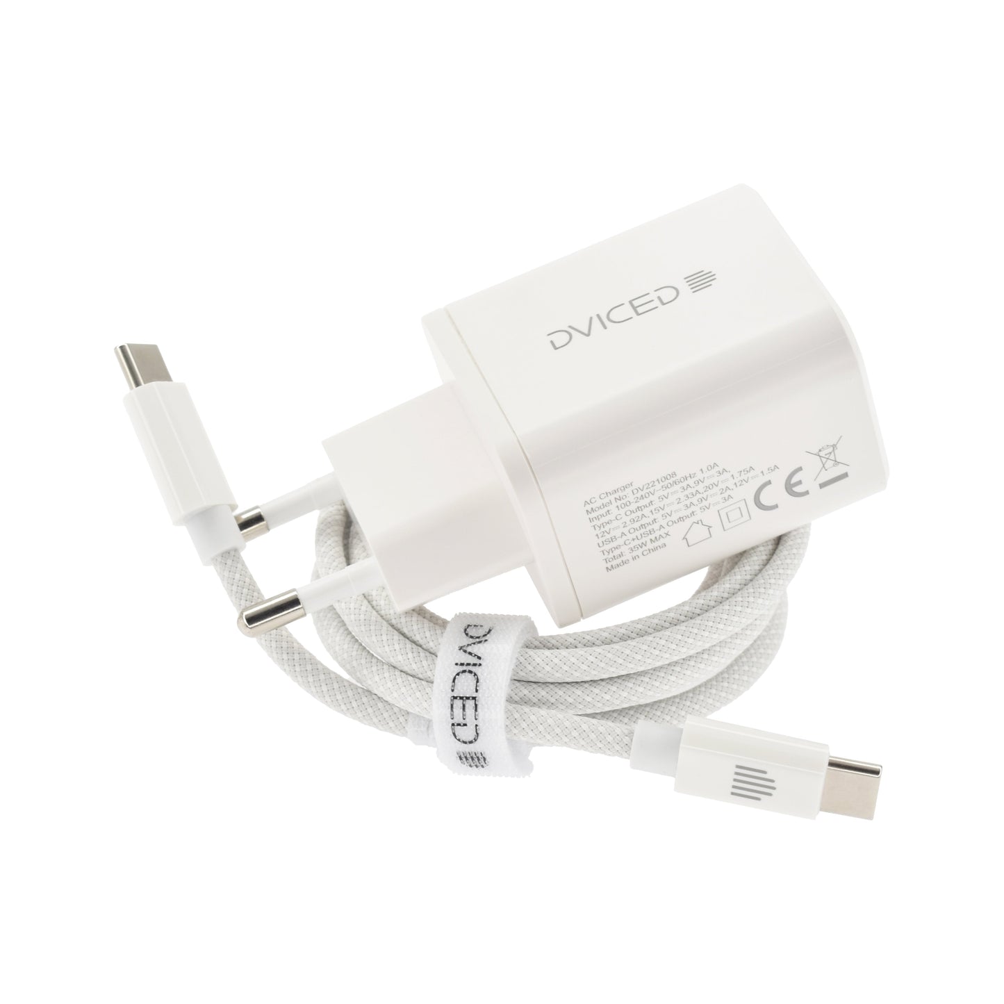 Dviced polnilnik, kabel 35 W GaN 1C1A EU - bela