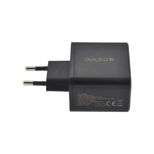 Dviced polnilnik 65 W GaN 2C EU - črna