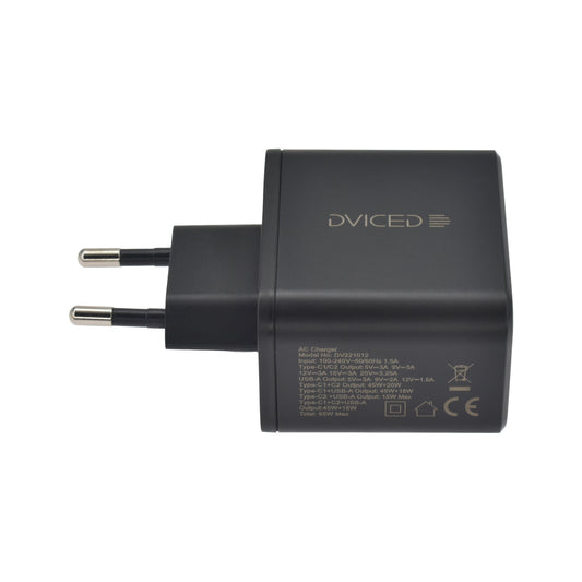Dviced polnilnik 65 W GaN 2C1A EU - črna