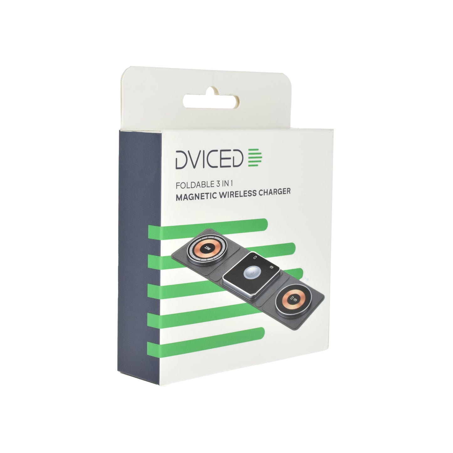 Dviced 3-v-1 preklopni magnetni brezžični bakreni polnilnik - črna