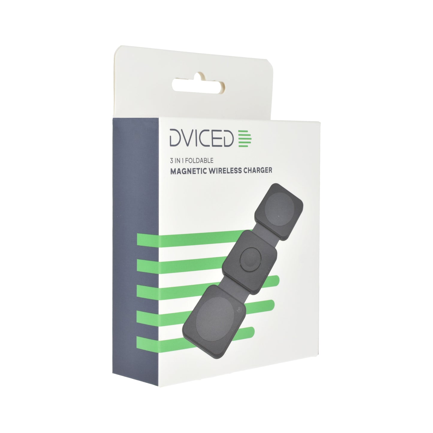 Dviced 3-v-1 preklopni magnetni brezžični polnilnik - črna