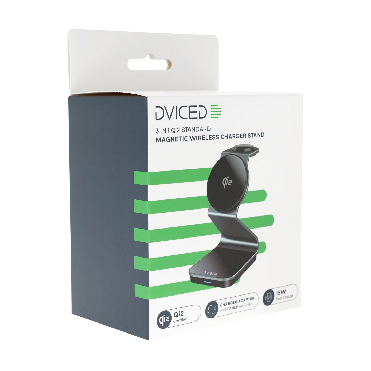 Dviced Magnetic 3-v-1 brezžični polnilnik - patinirana siva