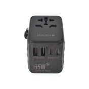 Dviced univerzalni potovalni adapter 65 W GaN - črna