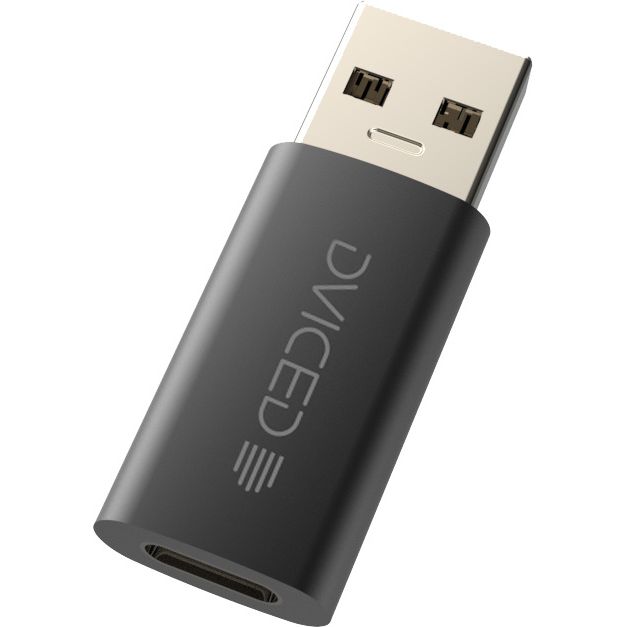 Dviced adapter USB-A na USB-C - črna