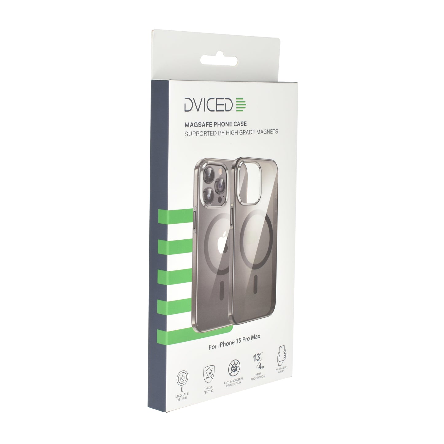 Dviced MagSafe iPhone 15 Pro Max prozoren ovitek - črna