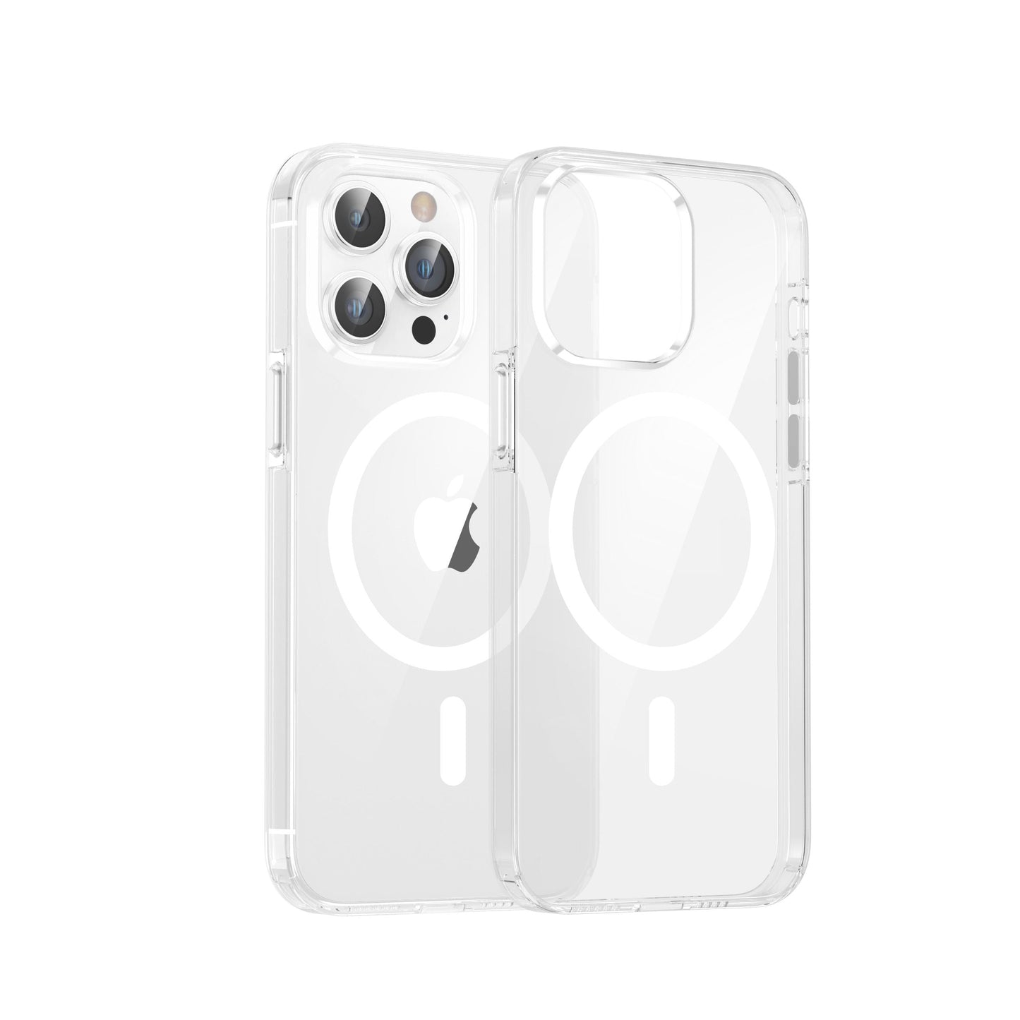 Dviced MagSafe iPhone 15 Pro Max prozoren ovitek - bela