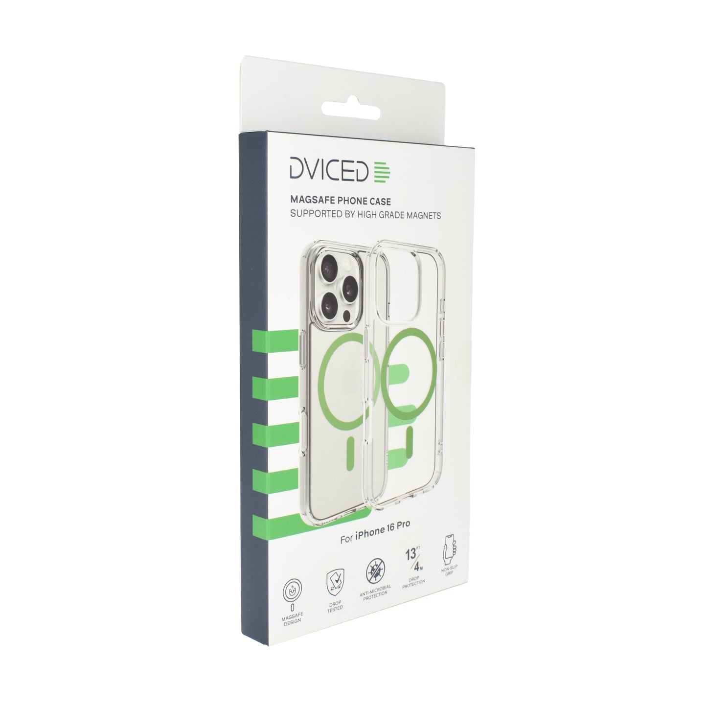 Dviced MagSafe iPhone 16 Pro prozoren ovitek - zelena