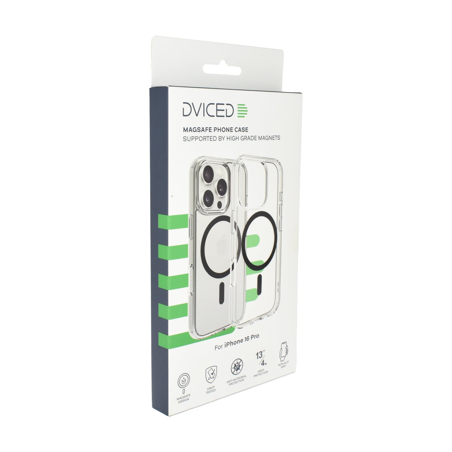 Dviced MagSafe iPhone 16 Pro prozoren ovitek - črna