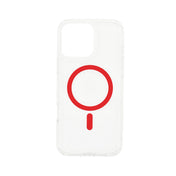 Dviced MagSafe iPhone 16 Pro Max prozoren ovitek - rdeča