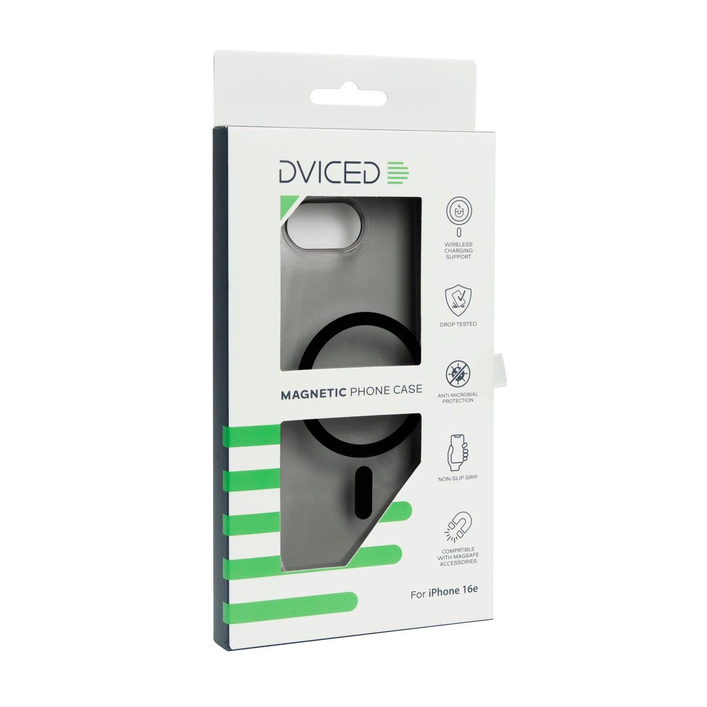Dviced MagSafe iPhone 17e/16e zatemnjen ovitek - črna