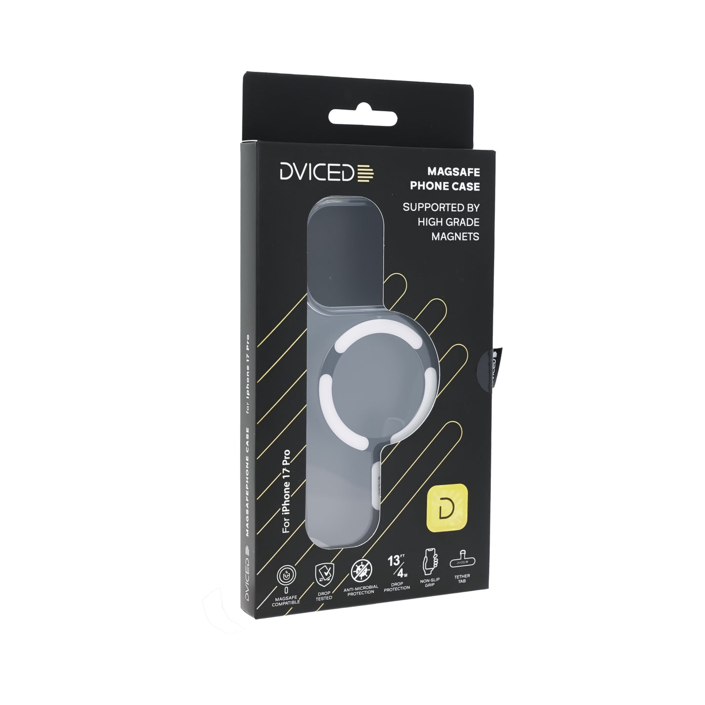 Dviced prozoren ovitek MagSafe za iPhone 17 Pro - bel