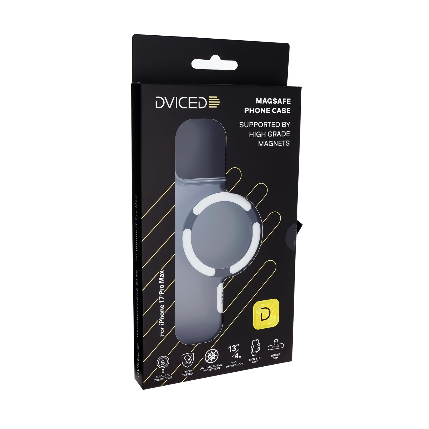 Dviced prozoren ovitek MagSafe za iPhone 17 Pro Max - bel