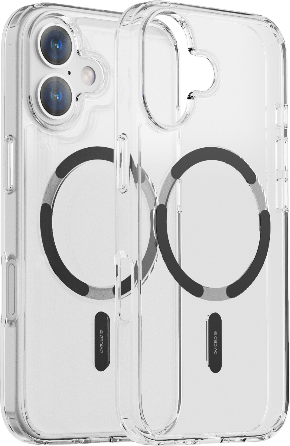 Dviced prozoren ovitek MagSafe za iPhone 17 - črn