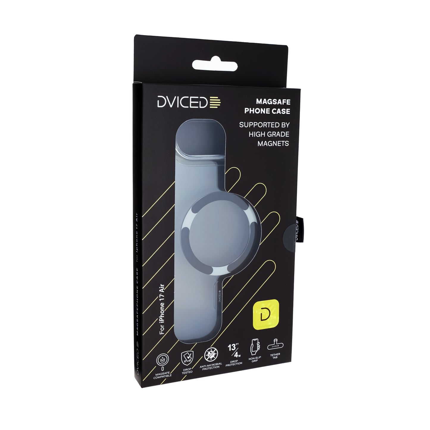 Dviced prozoren ovitek MagSafe za iPhone 17 Air - črn