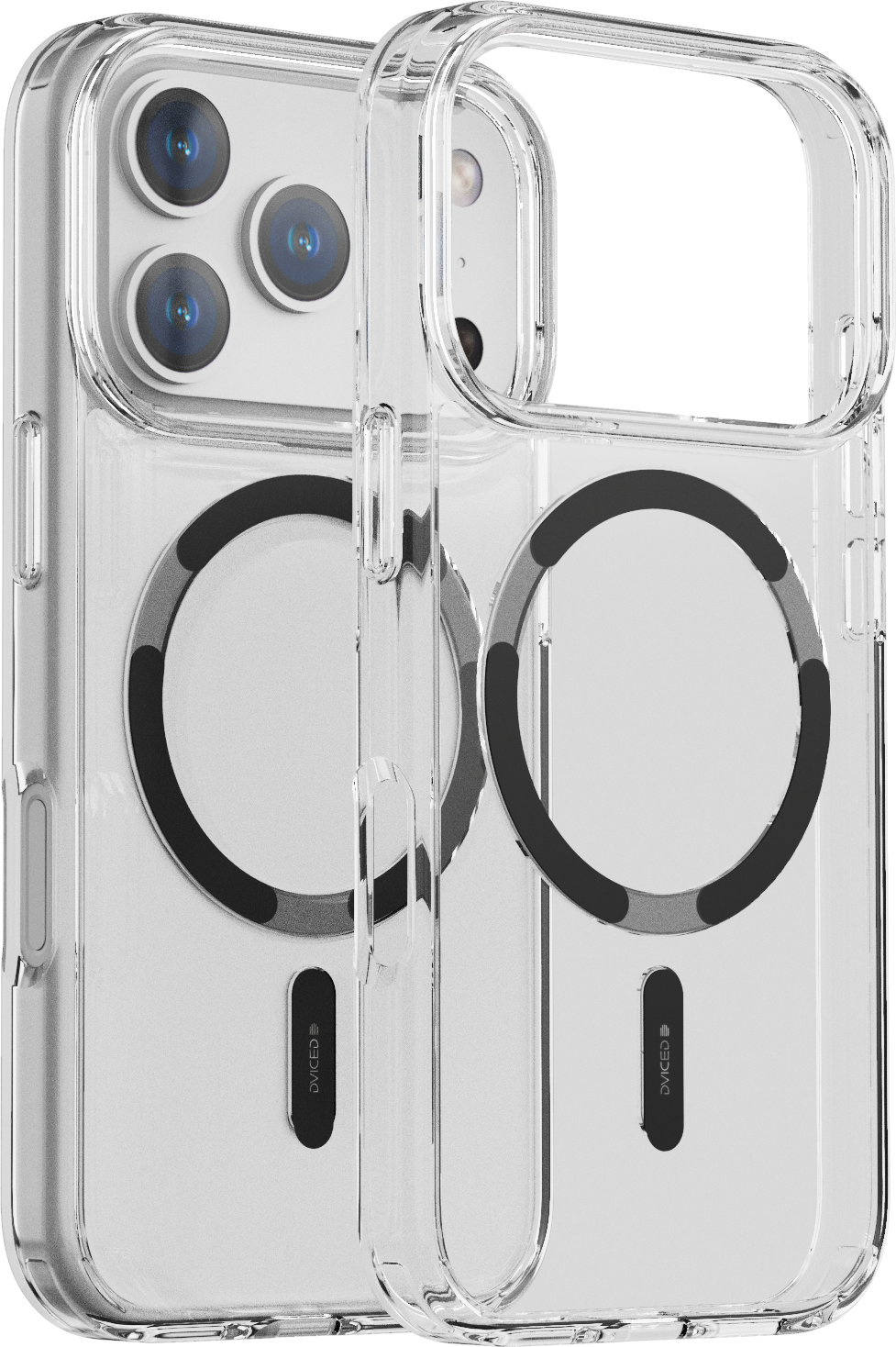 Dviced prozoren ovitek MagSafe za iPhone 17 Pro - črn