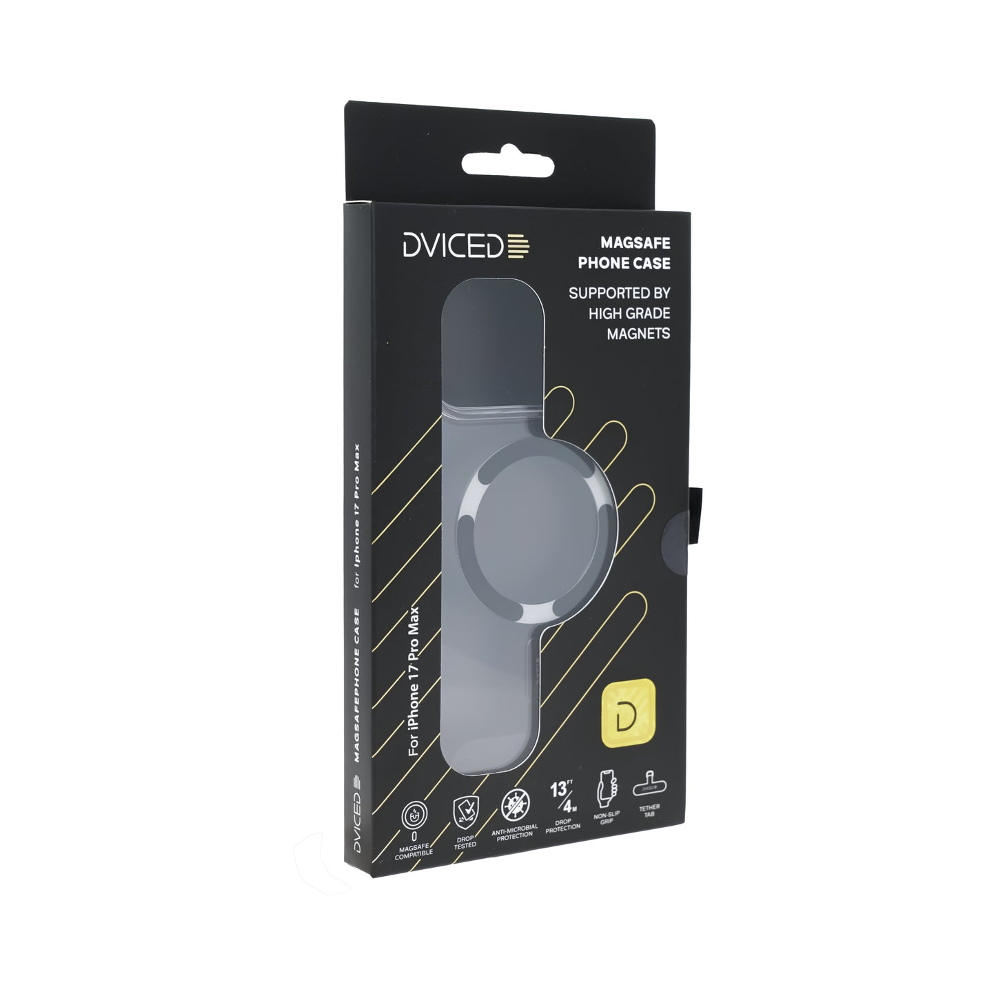 Dviced prozoren ovitek MagSafe za iPhone 17 Pro Max - črn