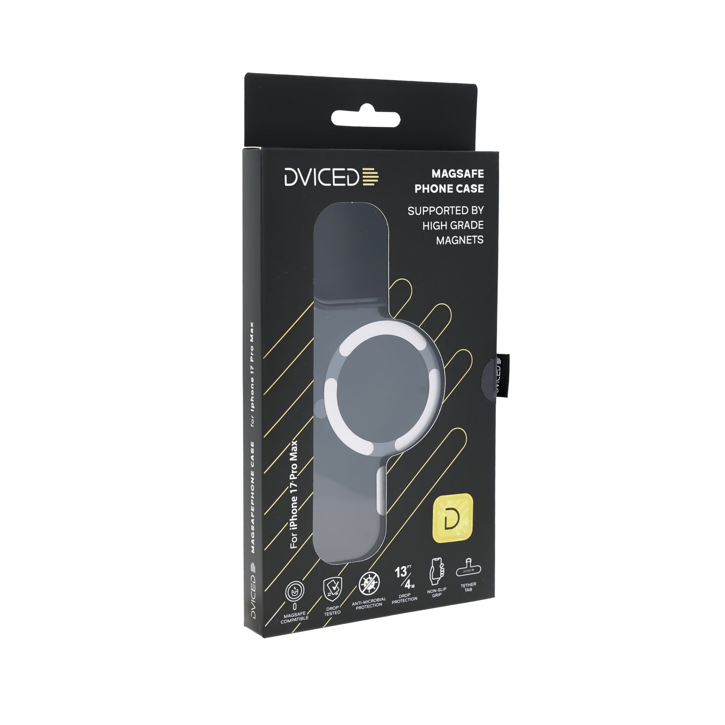 Dviced zatemnjen ovitek MagSafe za iPhone 17 Pro Max - srebrn