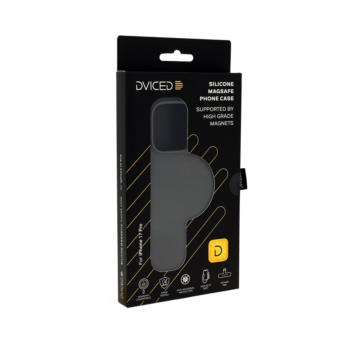 Dviced silikonski MagSafe ovitek za iPhone 17 Pro - sivo