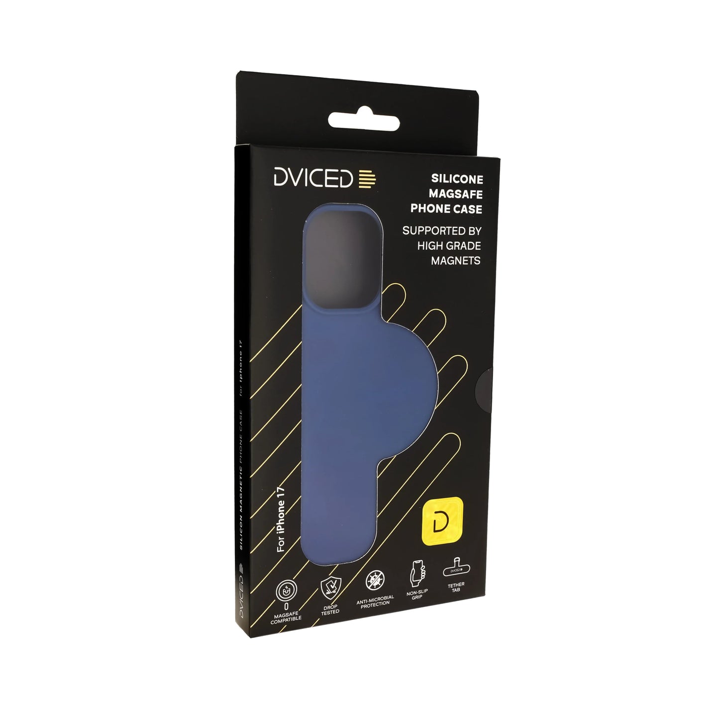 Dviced silikonski MagSafe ovitek za iPhone 17, modra