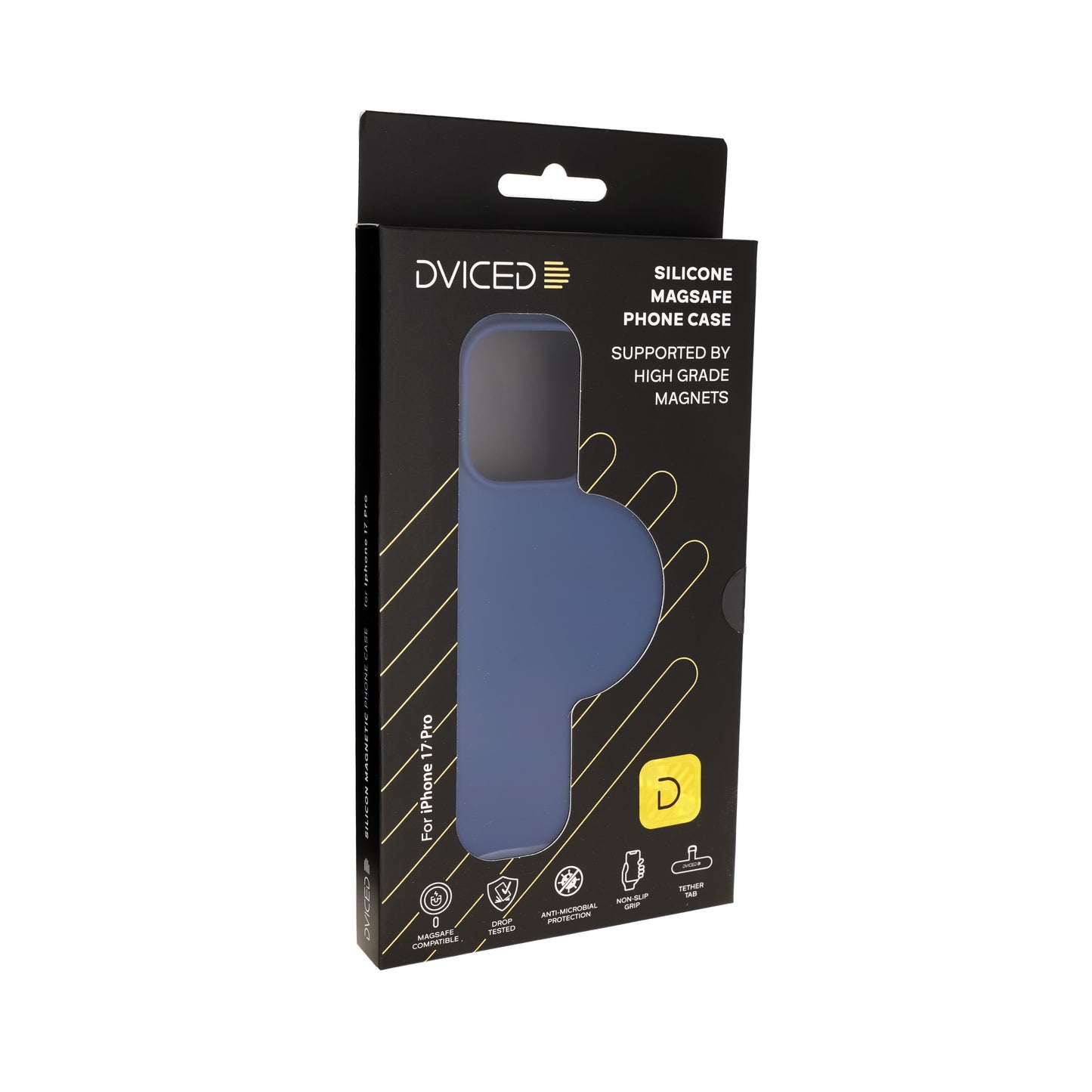 Dviced silikonski MagSafe ovitek za iPhone 17 Pro - modra