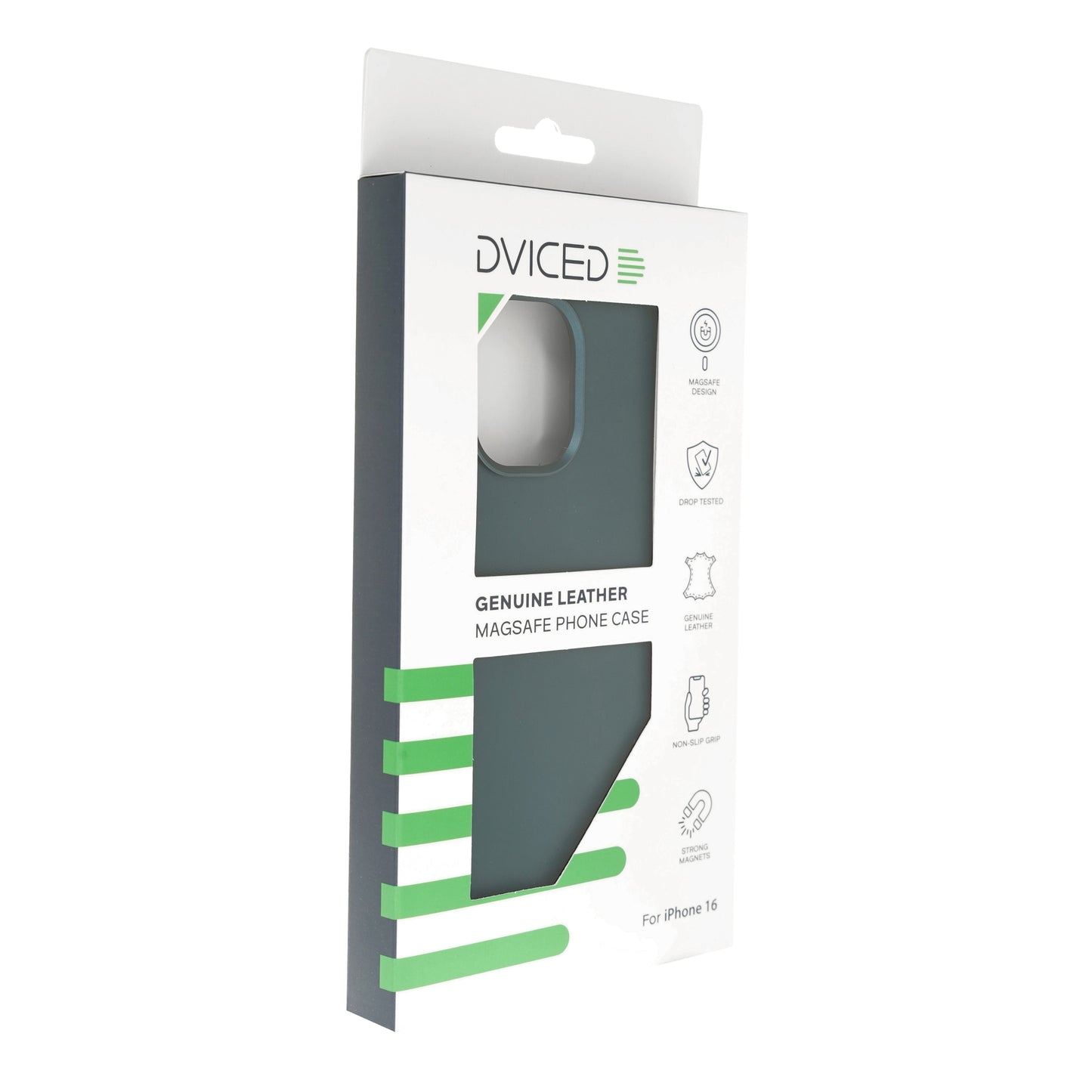 Dviced Leather ovitek z MagSafe za iPhone 16 - modra