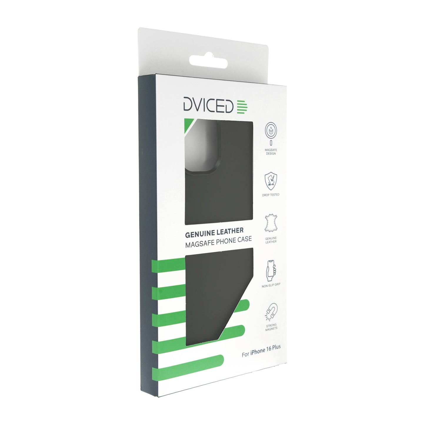 Dviced Leather ovitek z MagSafe za iPhone 16 Plus - črna