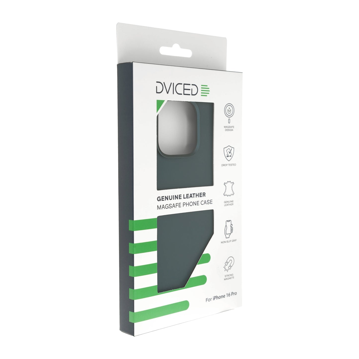 Dviced Leather ovitek z MagSafe za iPhone 16 Pro - modra