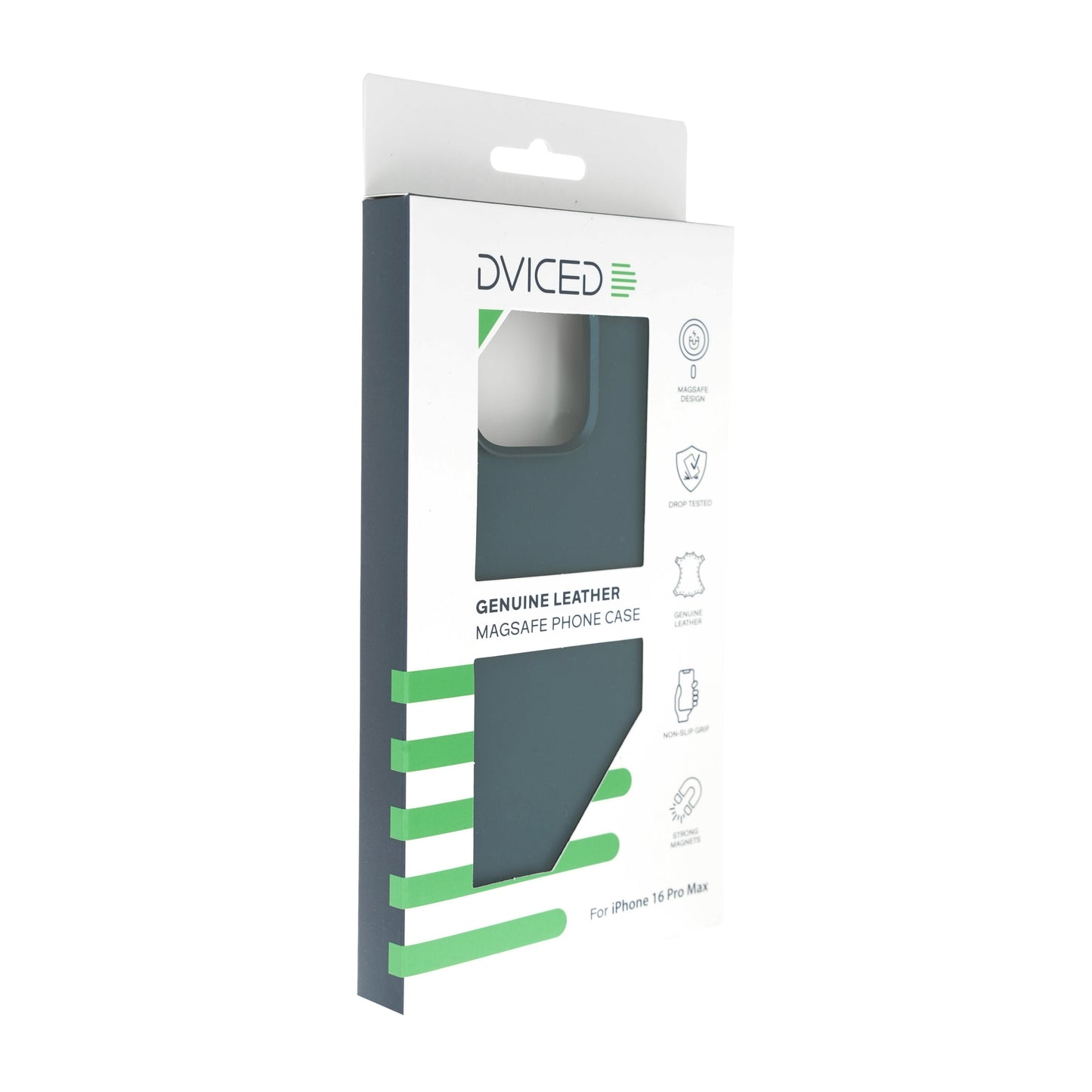 Dviced Leather ovitek z MagSafe za iPhone 16 Pro Max - modra