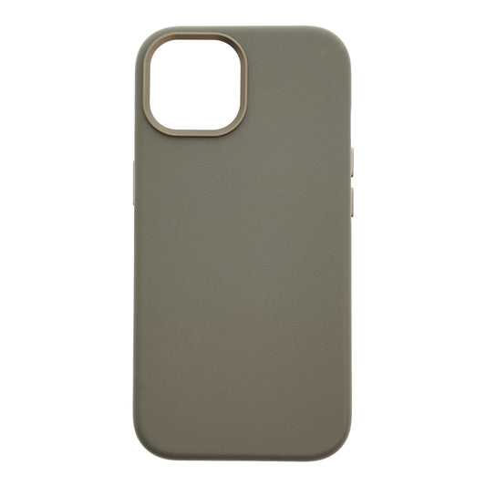 Dviced Leather ovitek z MagSafe za iPhone 15 - siva