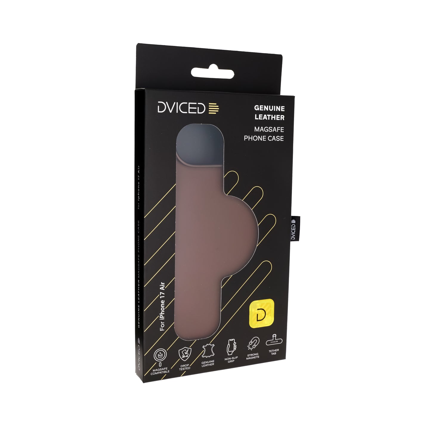 Dviced usnjena MagSafe torbica za iPhone Air - rjava