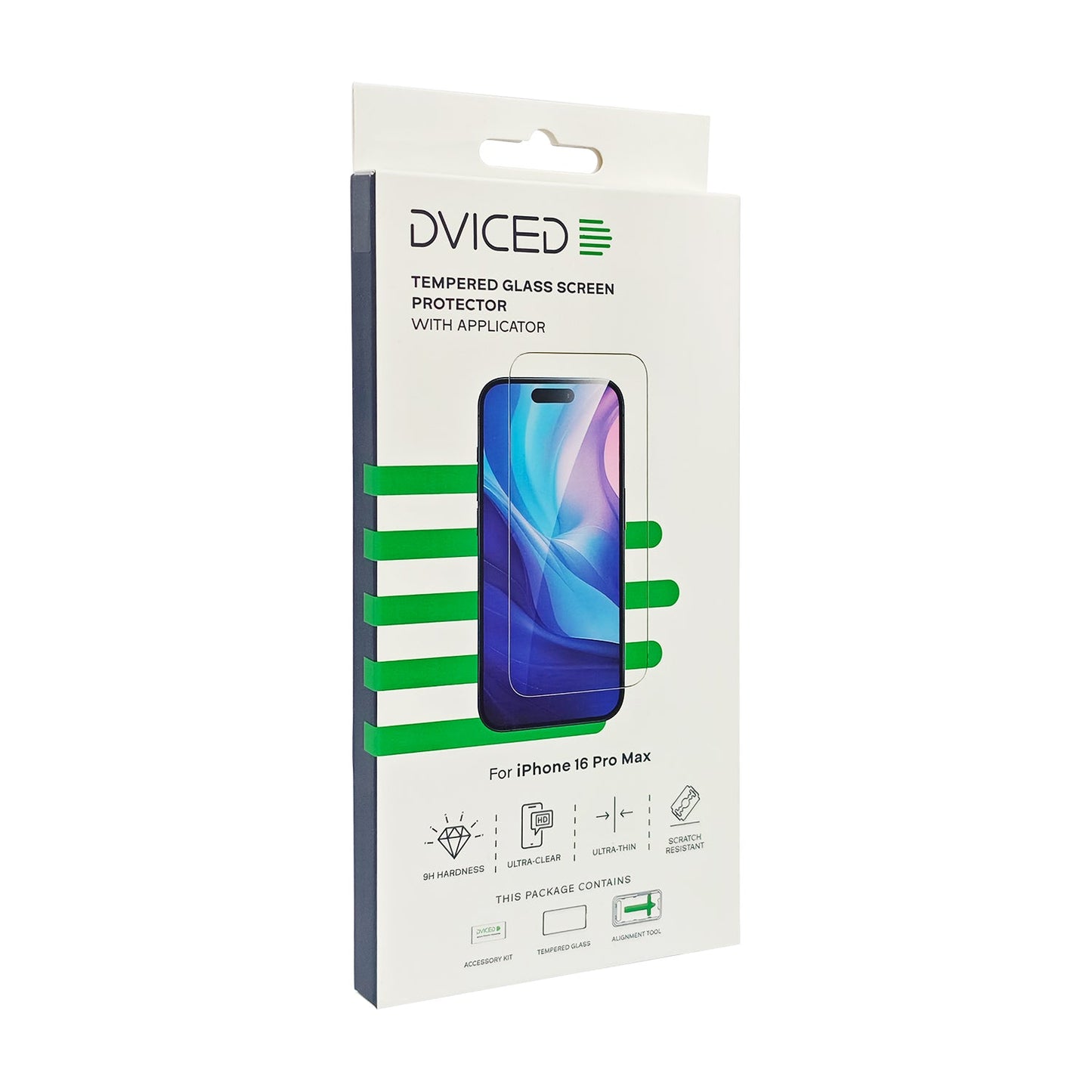 Dviced kaljeno zaščitno steklo za iPhone 16 Pro Max z aplikatorjem