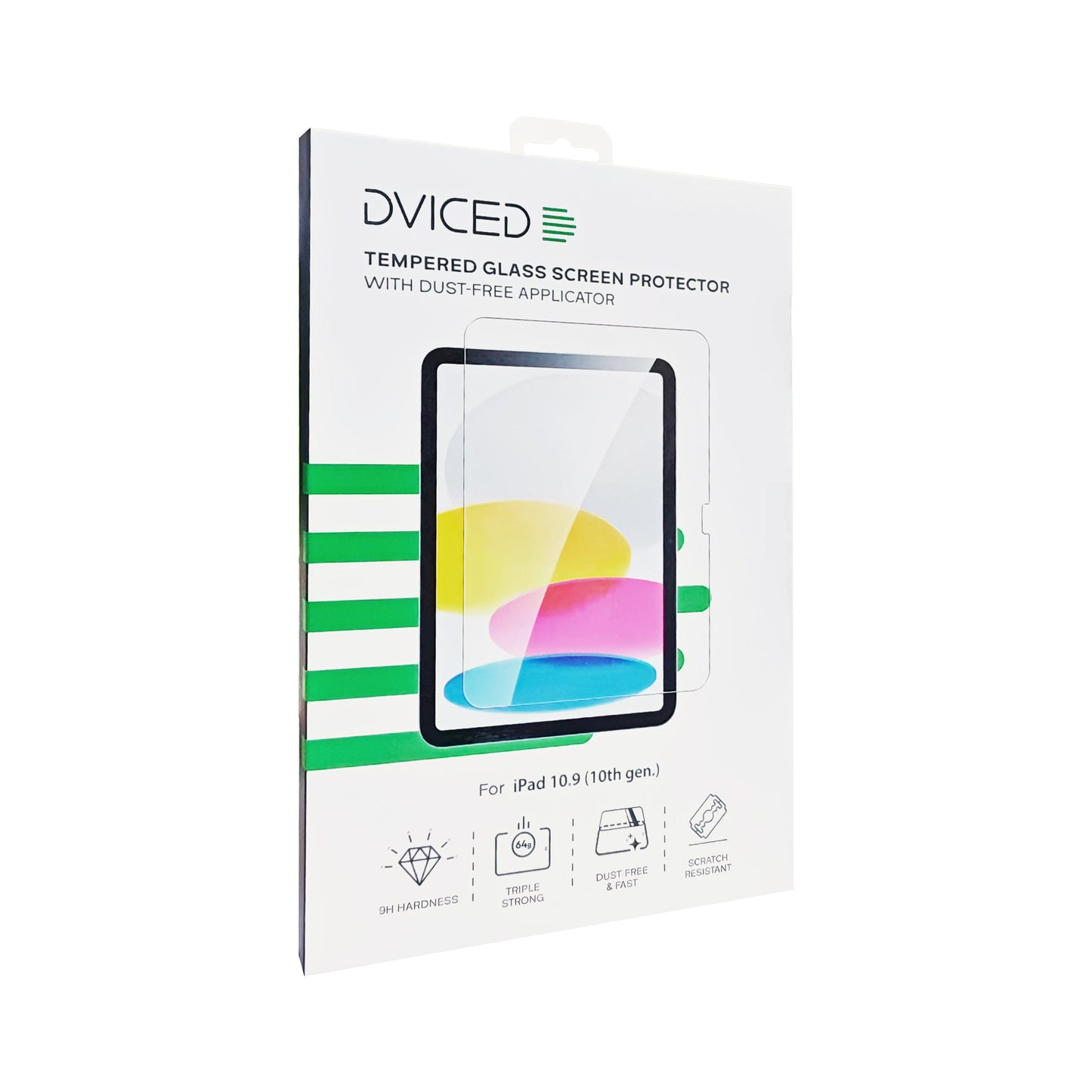Dviced kaljeno zaščitno steklo za iPad 10.9 (10. gen.) z aplikatorjem proti prahu