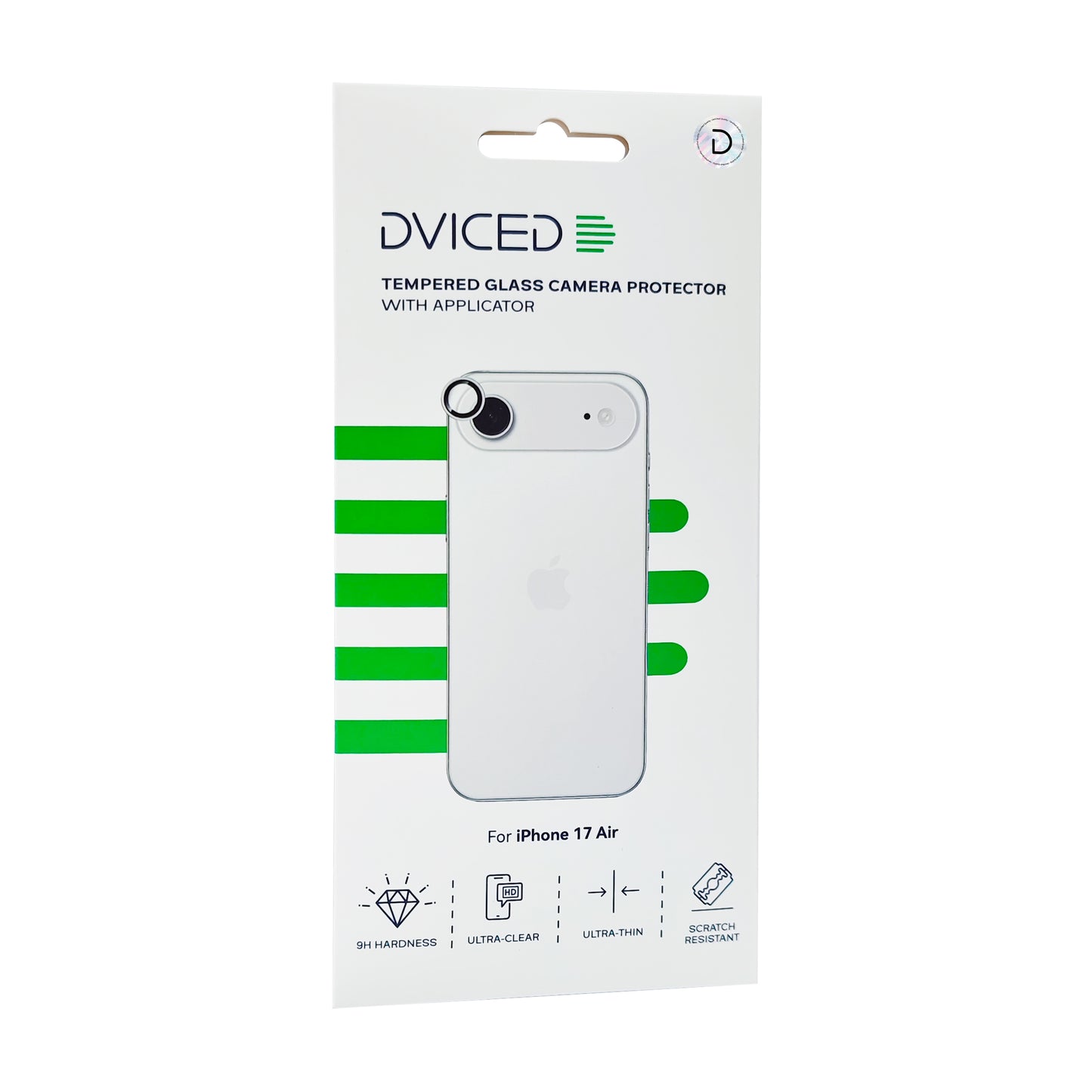 Dviced zaščita za kamero iz kaljenega stekla za iPhone 17 Air z aplikatorjem