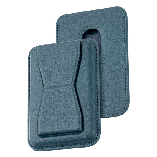 Dviced Leather MagSafe držalo za kartice s stojalom - modra